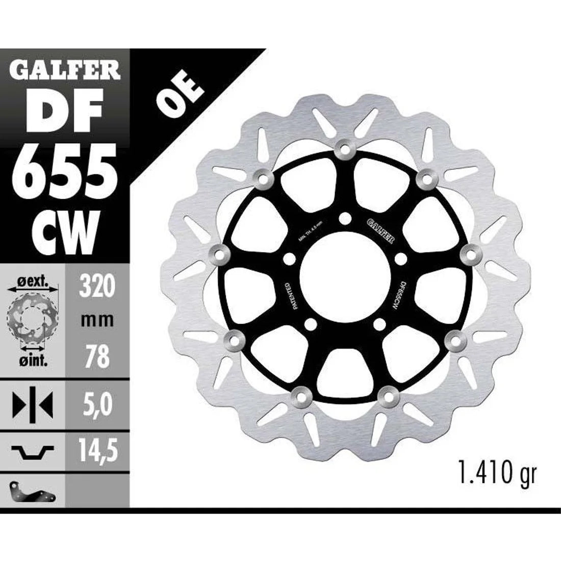 Wave DF906CW Flotante Núcleo Aluminio Delantero OE | 8229030166794