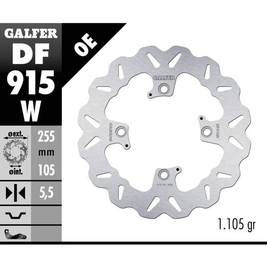 Wave DF915W Fijo Trasero OE | 8229032034570