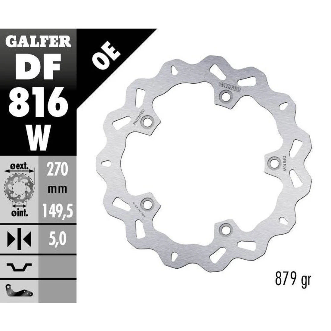 Wave DF816W Fijo Delantero o Trasero OE | 8228799217930