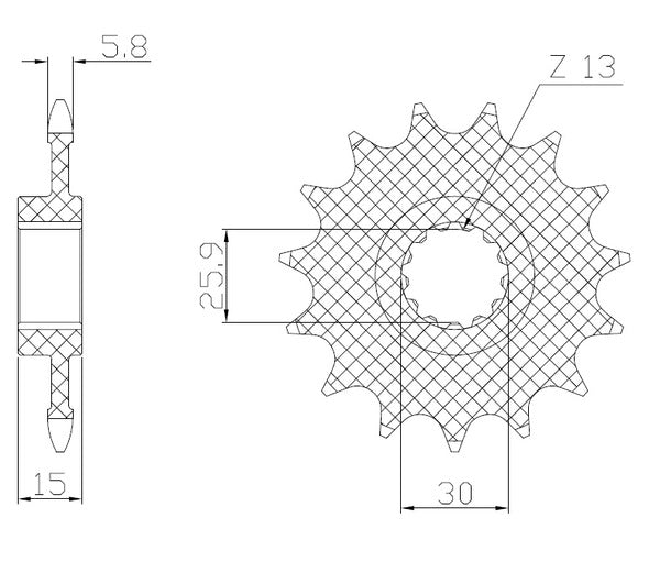 Drive Sprocket 520 16T | 8187066646794