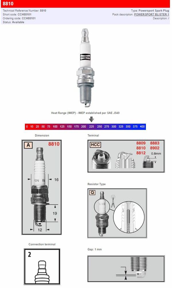Champion S-Plug 8810 | 8187055931658