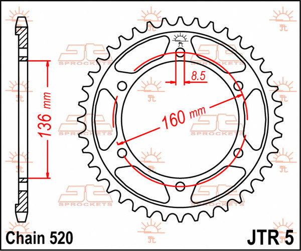 Sprocket Rear 43T 520 | 8187080081674