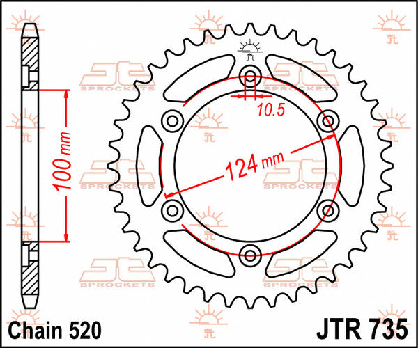 Sprocket Rear 43T 520 | 8187080048906